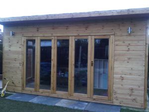image: Garden Office | Fantastic New Product Range With Bi-Folding ,Tri-Folding And Quad-Folding  Double Glazed Door