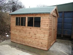 image: 2.44m ( 8' ) width | Site Cabin / Heavy Duty Workshop 3 x 2 timbers through out. Extremely Robust  18 inch Hinges 3 x 2 floor joist and roofing structure Tongue and groove floor and roof